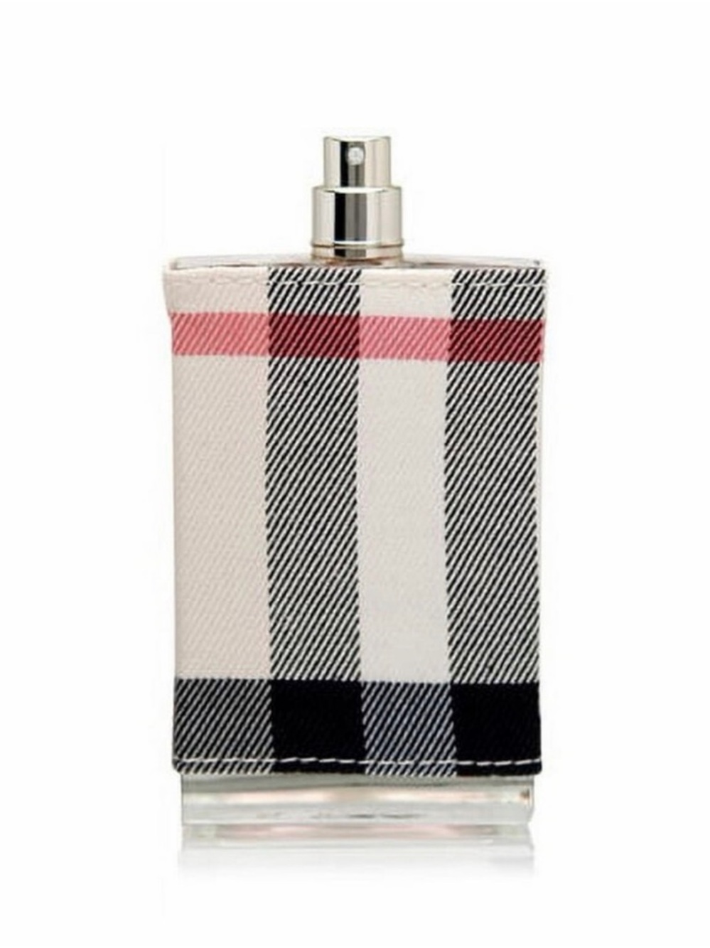 Burberry London Fragrance Bottle - White, Black, Red Plaid